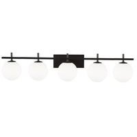 Dainolite Vivaldi 5 Light Vanity Light Matte Black Lamp