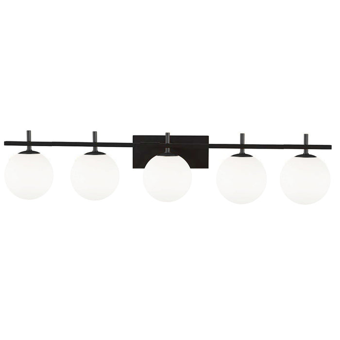 Dainolite Vivaldi 5 Light Vanity Light Matte Black Lamp
