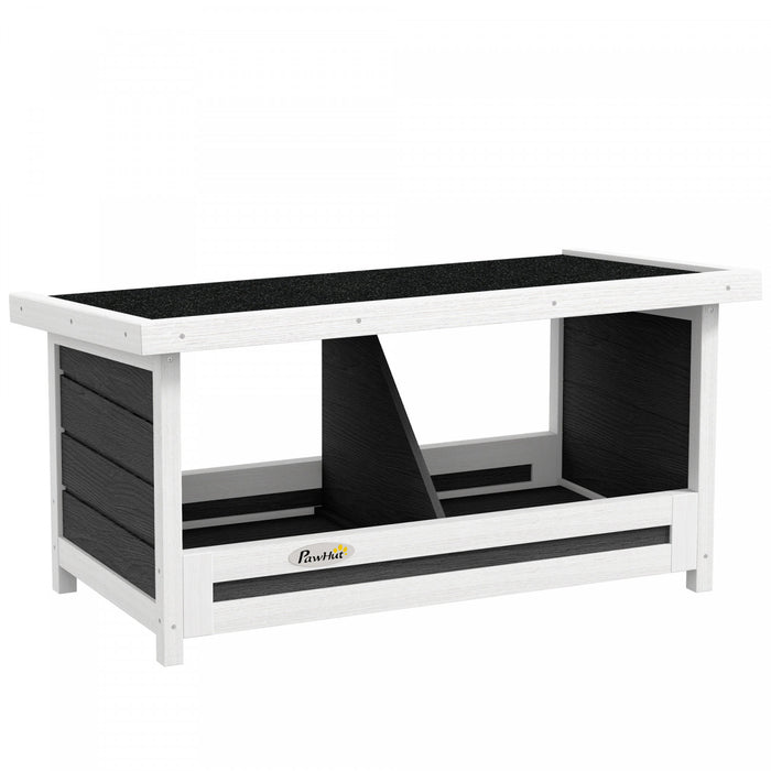 Pawhut Wood Nesting Boxes For Chickens, Laying Nest Box, Chicken Coop Accessories With Asphalt Roof, Easy To Assemble, Fits Up To 2 Chickens, Grey