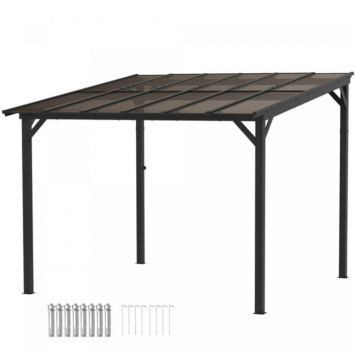 Outsunny 10' X 10' Pergola, Upf 50+ & Waterproof Polycarbonate Gazebo