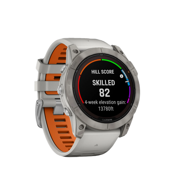 Garmin Fenix® 7x Pro Gps Smartwatch - Health Monitoring With Solar Charging, 51mm - Titanium/orange