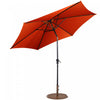 Costway 9ft Patio Umbrella Outdoor W/ 50 LBS Round Umbrella Stand W/ Wheels