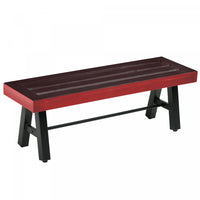 Outsunny Patio Wooden Bench, Outdoor Park Bench With Slatted Seat, Brown