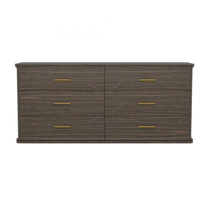 Clifford Traditional Dresser in Walnut (6-Drawer)