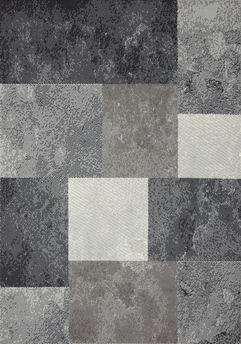 Florence Grey Faded Squares Rug, 5'3\" x 7'4\" Indoor Area Rug