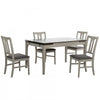 Halston 5-Piece Dual Leaf Extendable Wood Dining Set with Chairs, Dark Grey (Seats 4-8) | Ensemble de salle a manger extensible Halston 5 pieces a double rallonge en bois avec chaises, gris fonce (4 a 8 places)