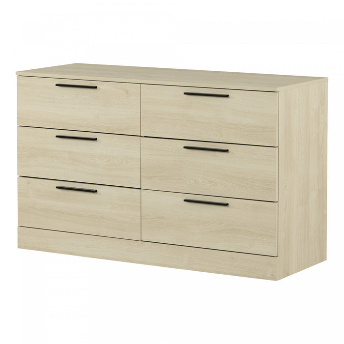 Step One Essential 6-drawer Dresser - Bleached Oak 