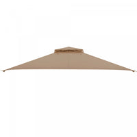 10' X 12' Patio Gazebo Replacement Top Cover 2-tier Canopy Cpai-84 Outdoor Brown