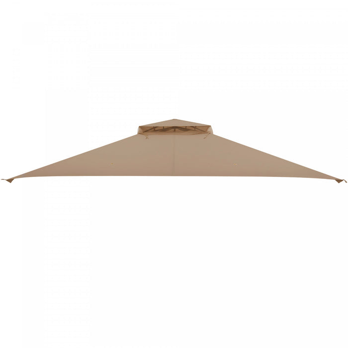 10' X 12' Patio Gazebo Replacement Top Cover 2-tier Canopy Cpai-84 Outdoor Brown