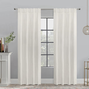 Habitat Mulberry White Light Filtering Dual Header Curtain Panel - 54 x 95