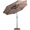 Costway 10ft Solar Lights Patio Umbrella Outdoor W/ 50 LBS Movable Umbrella Stand