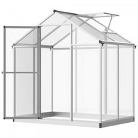 Outsunny 4' X 6' X 6.4' Walk-in Garden Greenhouse Polycarbonate Panels Plants Flower Growth Shed Col