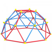 Outsunny 6 Ft Geometric Dome Climber Play Center, Outdoor Jungle Gym With Rust And Uv-resistant Stee