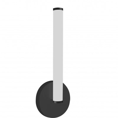 Dainolite Corvette LED Wall Sconce 8w Matte Black White Acrylic Diffuser Lamp|Applique murale Corvette de Dainolite en acrylique blanc qui diffuse la lumière, avec fini noir mat et ampoule à DEL de 8 W