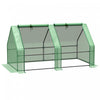 Outsunny 6' X 3' X 3' Portable Tunnel Greenhouse Outdoor Garden Mini With Large Zipper Doors & Water/uv Pe Cover Green