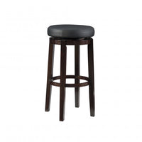 Maya Faux Leather Barstool - Black