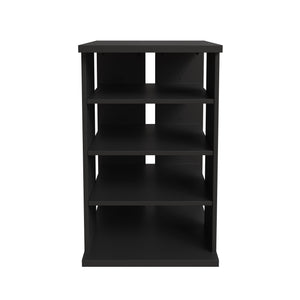 Nordika Jasper 4-Shelf Audio Tower Bookcase - Black