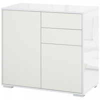 HOMCOM High Gloss Buffet Sideboard with Drawers Kitchen Storage Cabinet