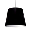 Dainolite Oversized Drum 1 Light Pendant Large Black/Silver Shade Lamp