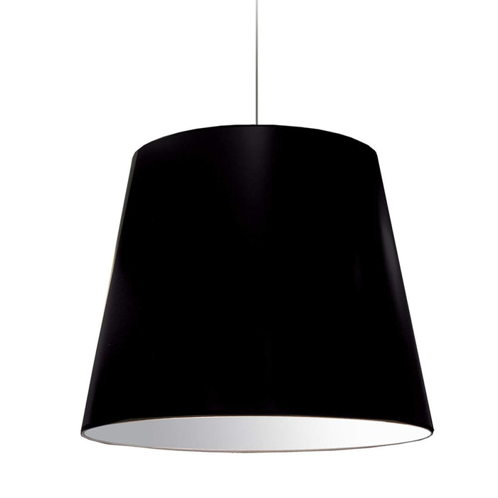 Dainolite Oversized Drum 1 Light Pendant Large Black/Silver Shade Lamp