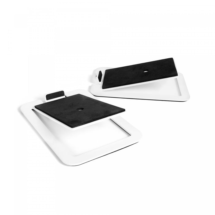 Kanto S4 Angled Desktop Speaker Stands for Midsize Speakers - Pair, White