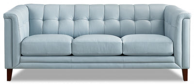 Hydeline Bodie Leather Sofa - Spa Blue|Sofa Bodie de Hydeline en cuir - bleu spa