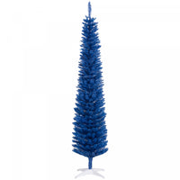 Homcom 7ft Pencil Artificial Christmas Tree With Realistic Branches