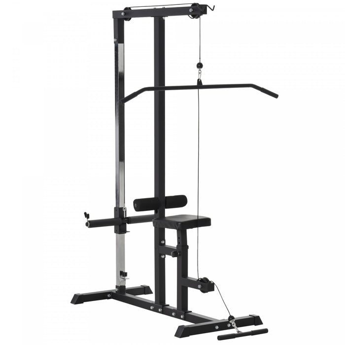 Soozier Exercise Pulldown Weight Machine With 3 Adjustable Cable Positions For Strengthening Many Muscle Groups Home Gym 42.1\" W X 47.2\" D X 74.8\" H