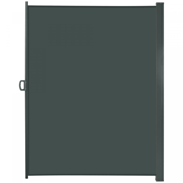 Outsunny 118\" X 79\" Retractable Side Awning Patio Outdoor Folding Privacy Screen With Resistance To Uv Rays & Wind, Grey
