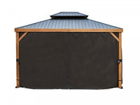 Gazebo Penguin Yosemite 10 ft x 12 ft Black Polyester Curtains