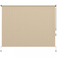 Outsunny Outdoor Roller Shade, 8' X 6' Patio Door Blinds, Beige