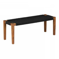 Agave Rope Bench - Black/Natural