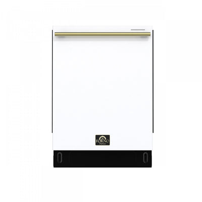 Forno Stella 24 in. Built-in Tall Tub Fingerprint-Resistant White Dishwasher 44 dBA - FDWBI8010-24WHT | Lave-vaisselle Stella de 24 po, cuve haute, blanc resistant aux traces, 44 dBA – FDWBI8010-24WHT