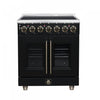 Forno Massimo 30 Inch French Door Electric range, 5 radiant burners, 4.32 cu.ft., Black - FFSEL6955-30BLK Electric Range | Cuisiniere electrique Massimo de 30 po a portes francaises, 5 foyers, 4,32 pi³, noir – FFSEL6955-30BLK
