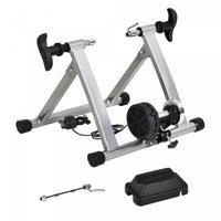 Soozier Bike Trainer Magnetic Bicycle Stand Indoor Exerciser W/ Quick Release Skewer, 5 Levels Resis