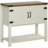 HOMCOM Kitchen Sideboard with Storage Cabinet, Bottom Shelf, White