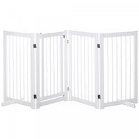 Pawhut Wooden Dog Gate, 4 Panel 36