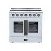Galiano 36 Inch French Door Electric Range, 5 radiant burners, 5.36 cu.ft., White - FFSEL6917-36WHT