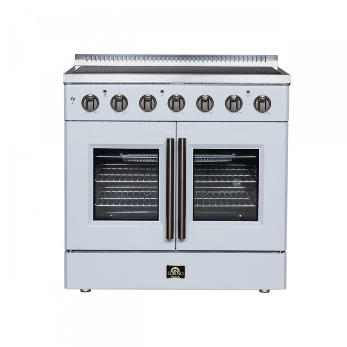 Galiano 36 Inch French Door Electric Range, 5 radiant burners, 5.36 cu.ft., White - FFSEL6917-36WHT