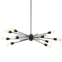 Dainolite Nebraska 10 Light Horizontal Pendant Espresso Finish Lamp