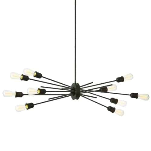 Dainolite Nebraska 10 Light Horizontal Pendant Espresso Finish Lamp