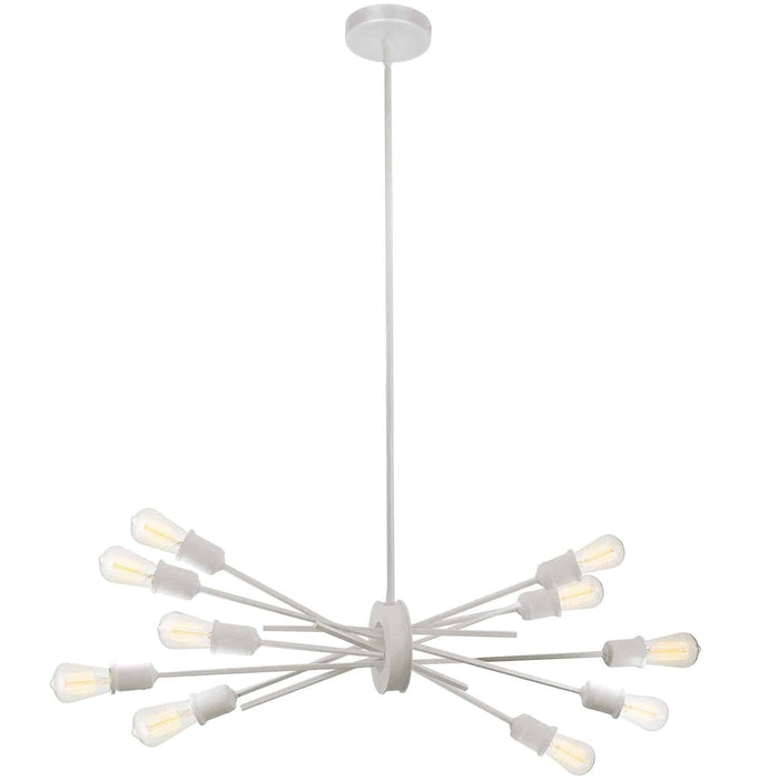 Dainolite Nebraska 10 Light Horizontal Pendant Matte White Finish Lamp