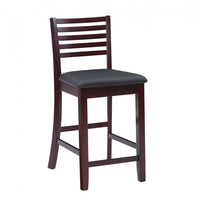 Torino Faux Leather Ladder Back Counter-Height Stool - Merlot