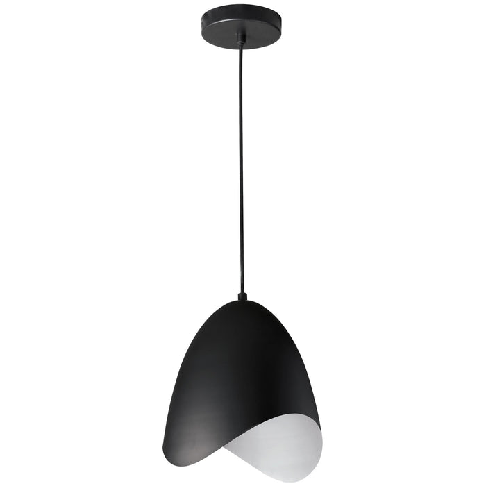 Dainolite Myra 1 Light Pendant Small Black Finish Lamp