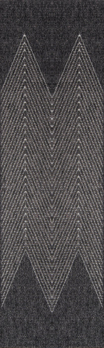 Raven Contemporary 2'0\" x 10'0\" Runner Rug in Grey Indoor Area Rug