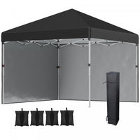 Outsunny 10' X 10' Pop Up Canopy Tent With Removable Sidewalls Carry Bag