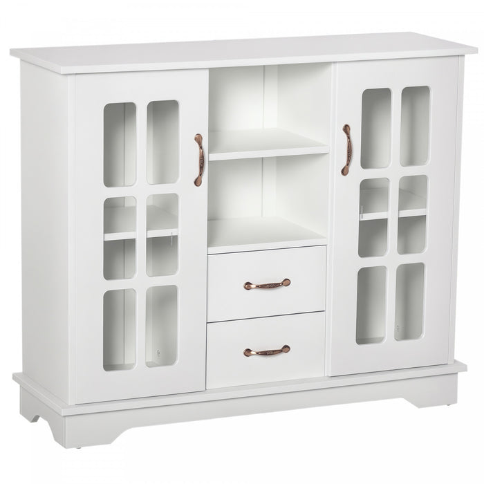 HOMCOM Buffet Cabinet with Drawers, Cupboard, Shelves, Kitchen Sideboard