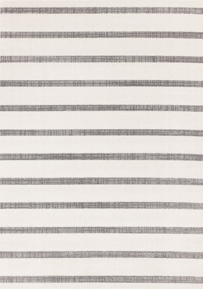 Covington Grey White Striped Rug, 5'3" x 7'7" Indoor Area Rug | Tapis Covington Raye Gris Blanc, 5'3" x 7'7"