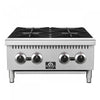FORNO Commerciale 24 Inch Gas Hotplate with 4 Burners, 104,000 BTU, Stainless Steel - FCMHP0079-24 | Plaque de cuisson a gaz Commerciale de 24 po avec 4 bruleurs, 104 000 BTU, acier inoxydable – FCMHP0079-24