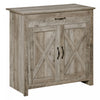 HOMCOM Farmhouse Sideboard, Buffet Cabinet with Barn Door, Ash Grey